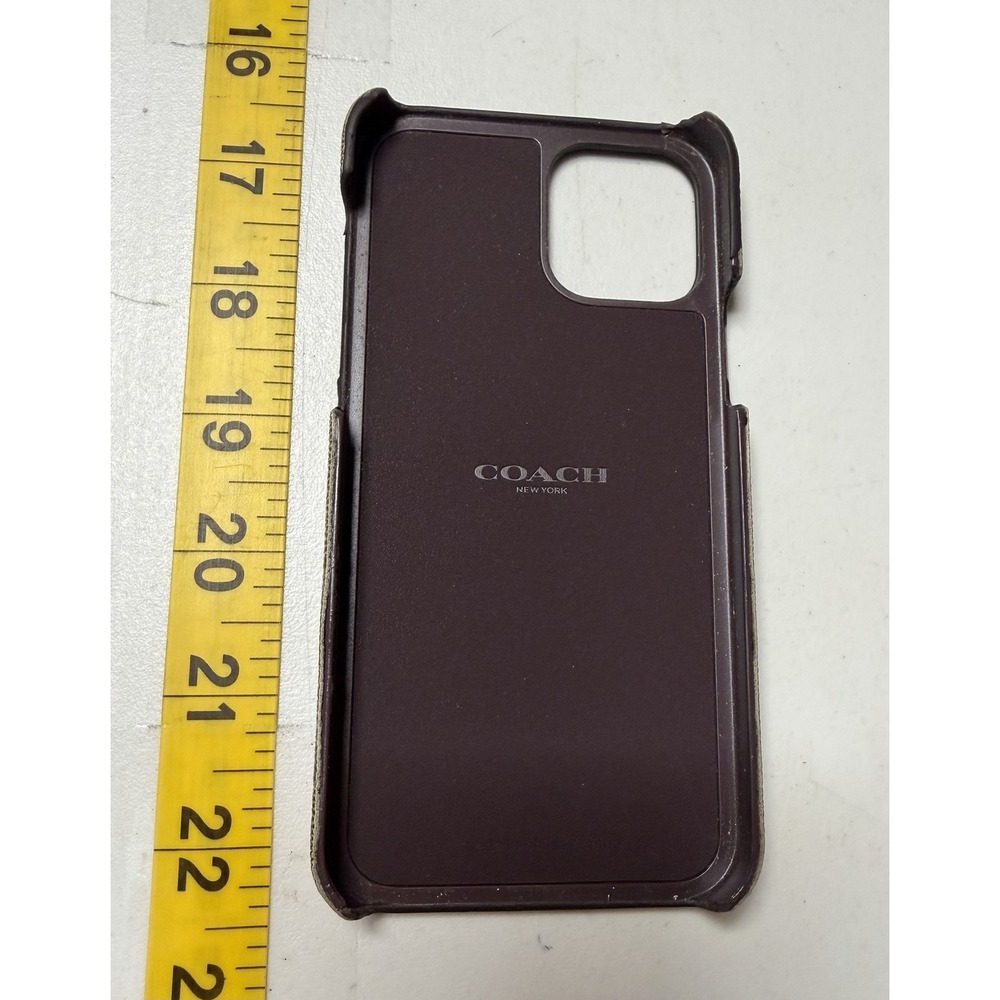Coach Slim Wrap Case For iPhone 12 And iPhone 12 Pro Brown Classic Logo